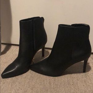 NWOT Black Leather Leila booties
